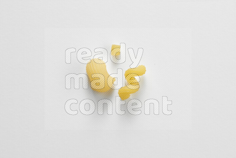 Different pasta types on white background