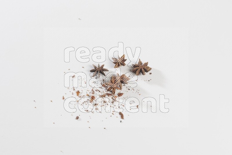 Star anise on a white background