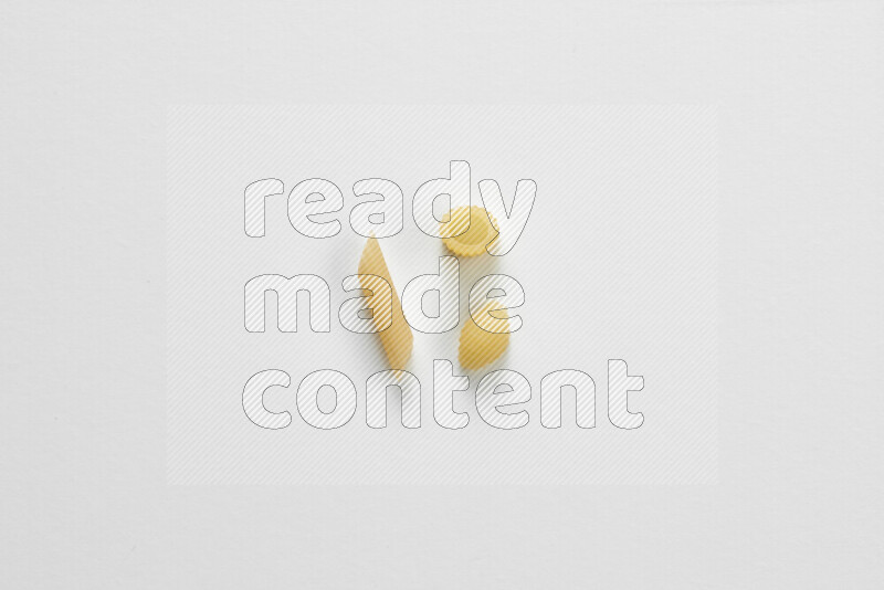 Different pasta types on white background