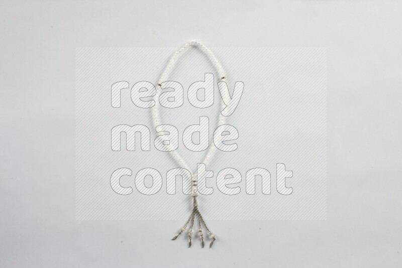 A prayer beads placed on white background