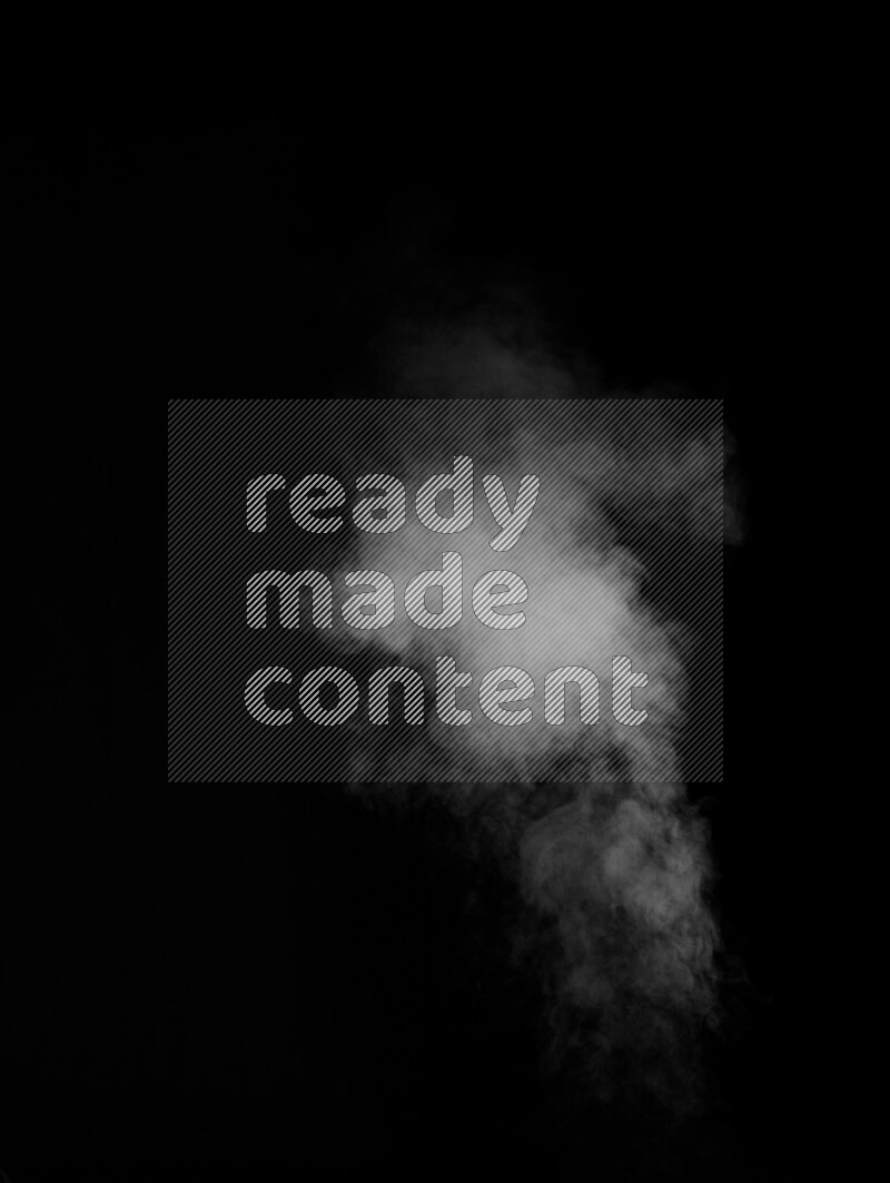 irregular white smoke on black background.