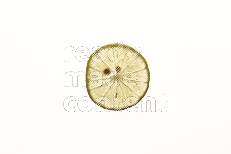 Lemon slices on illuminated white background