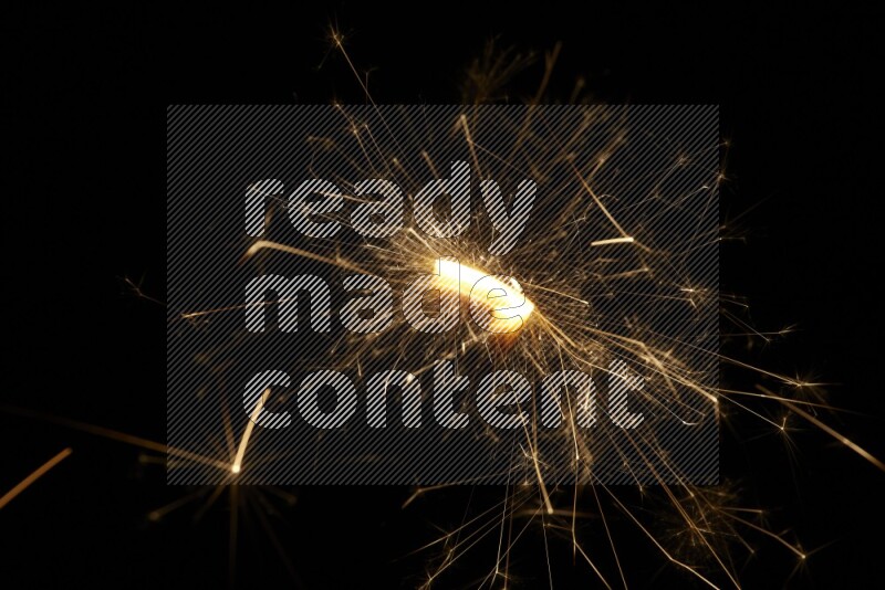 Sparkler candle isolated on black background