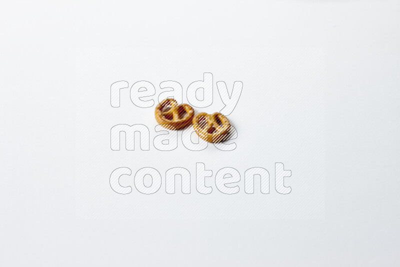 Pretzels snacks on white background