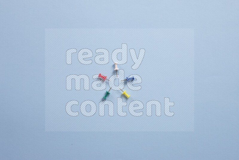 Different school supplies on blue background