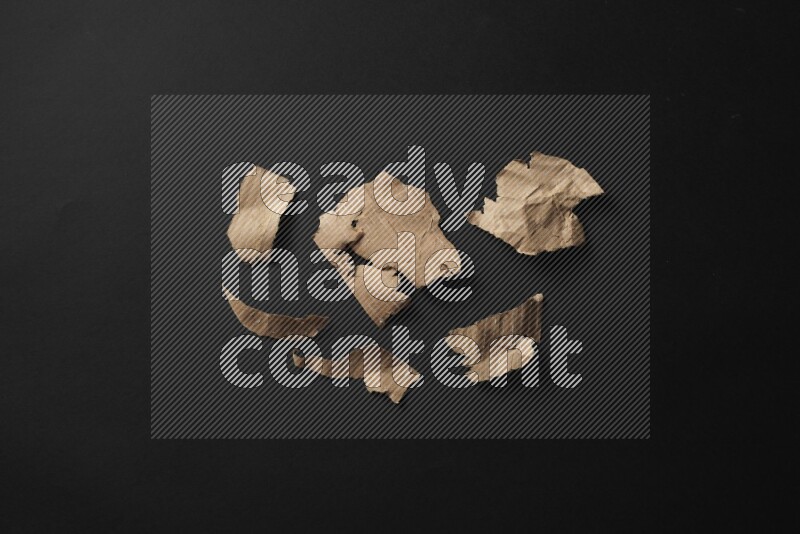 Cardboard on black background