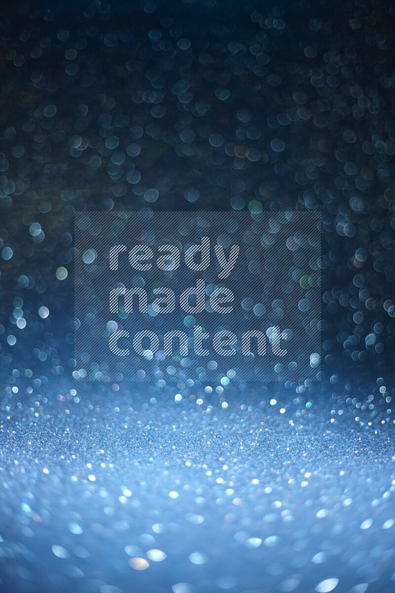 Blue glittery bokeh background