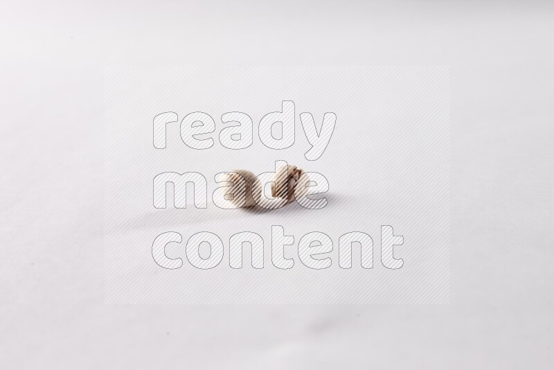 Pistachios on white background