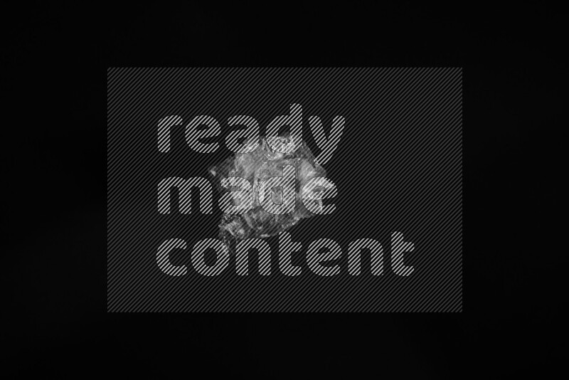 Transparent plastic textures on black background