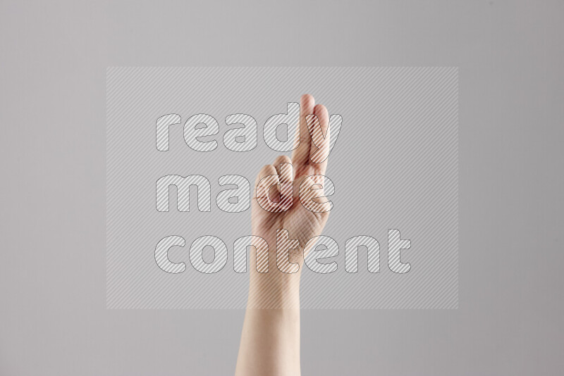 Woman hands gesturing sign language