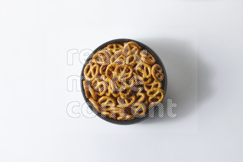 Pretzels snacks on white background