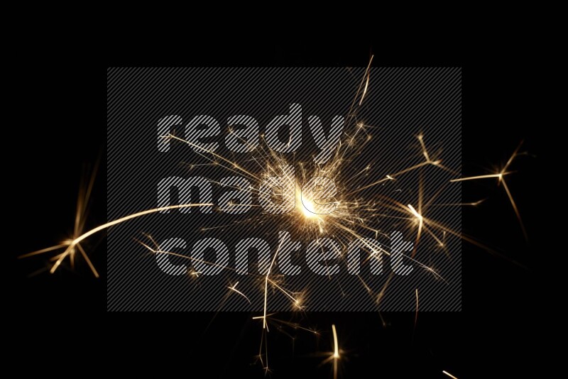 Sparkler candle isolated on black background