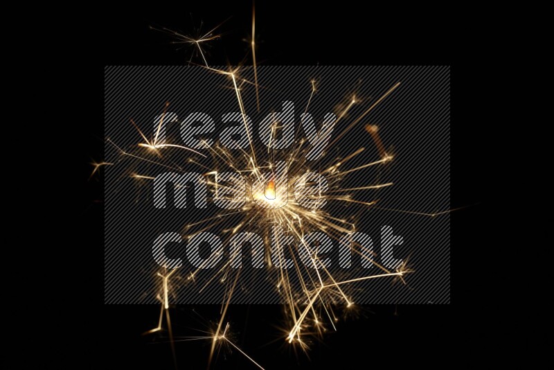 Sparkler candle isolated on black background