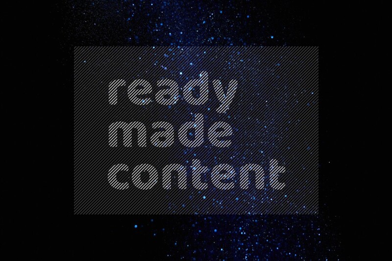 Blue glitter powder isolated on black background