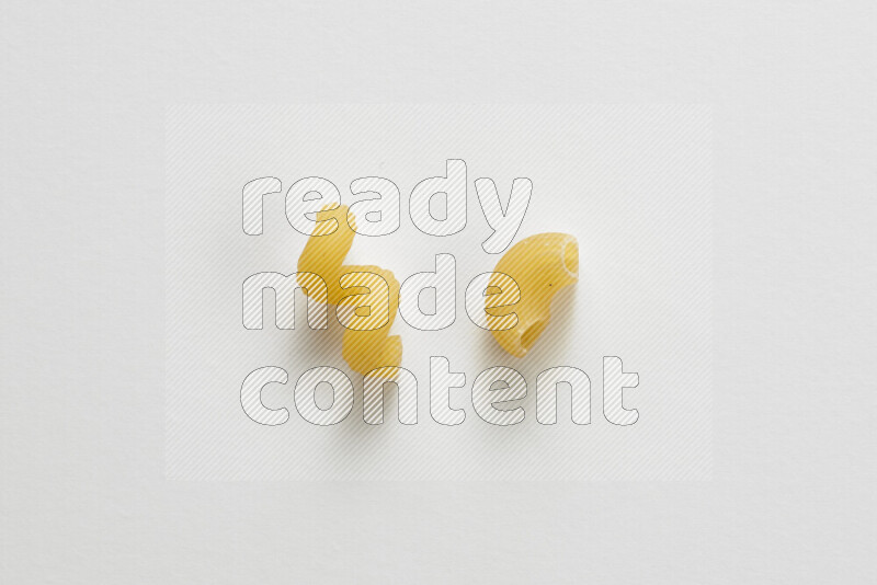 Different pasta types on white background