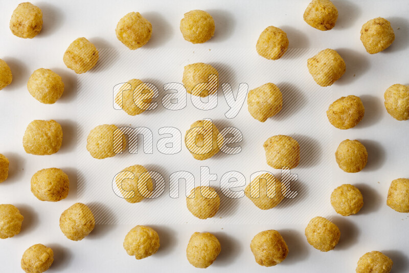 Puffs snacks on white background