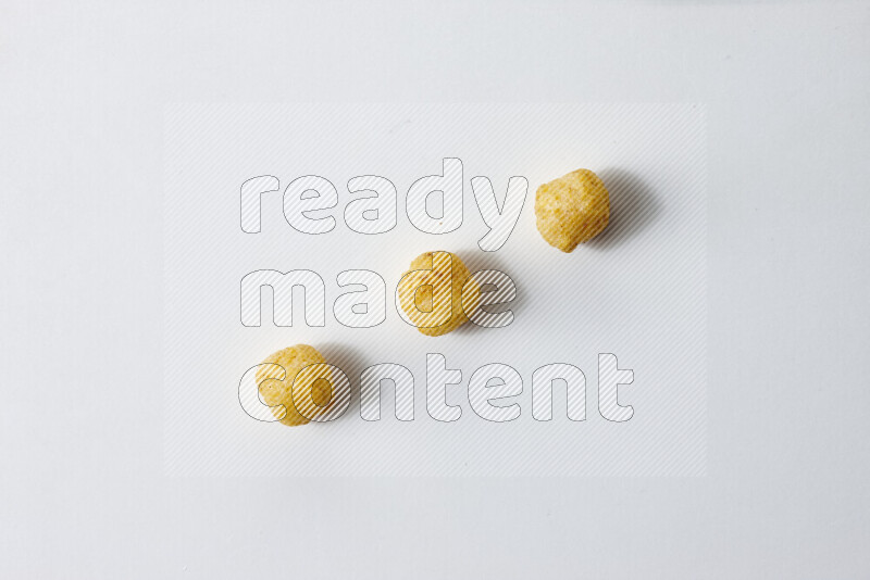 Puffs snacks on white background