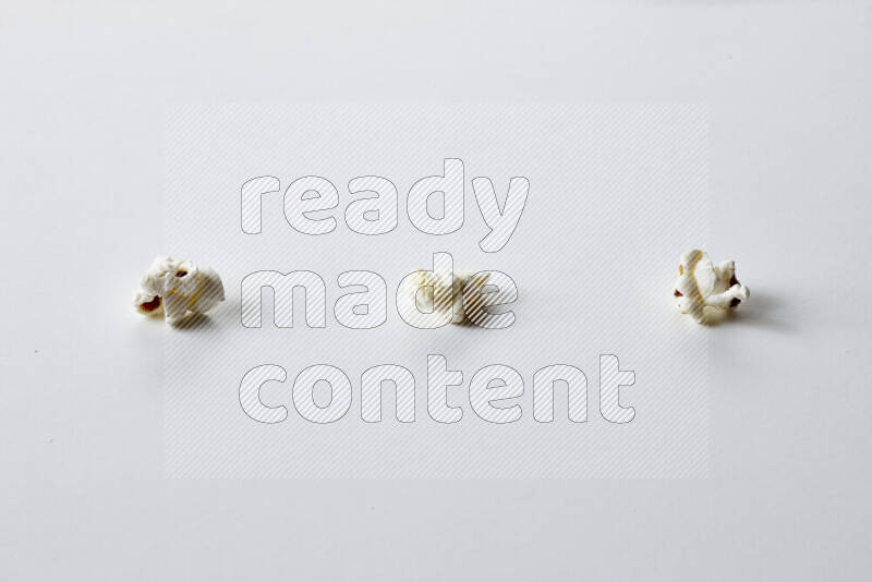 Popcorn snacks on white background