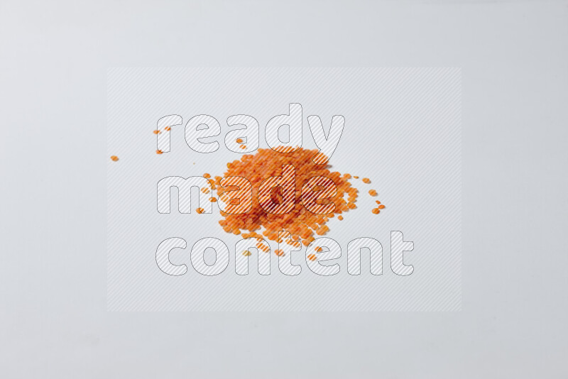 Lentils on white background