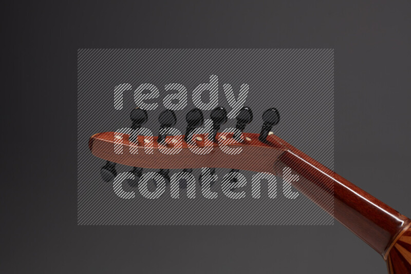 اجزاء من عود خشبي بني على خلفية رمادية