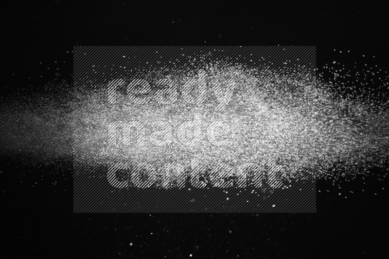 Snow spray on black background