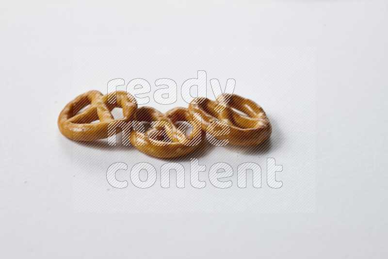 Pretzels snacks on white background