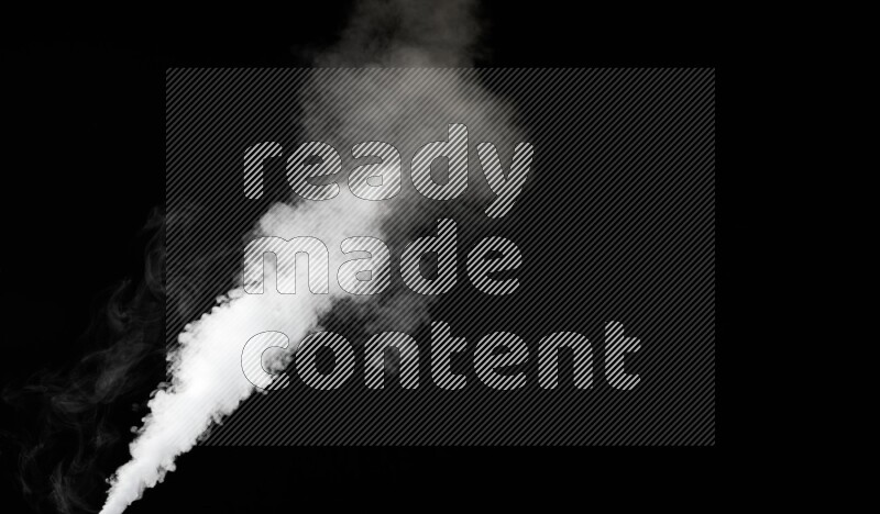 irregular white smoke on black background.