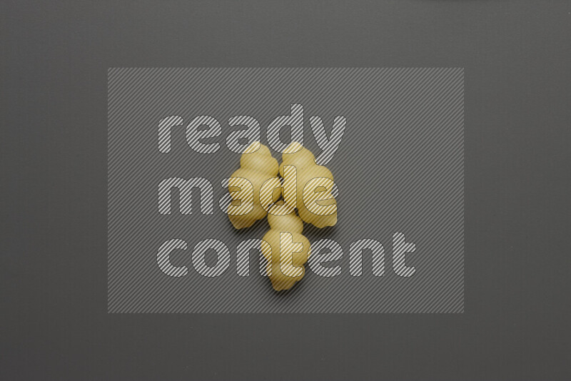 Snails pasta on grey background