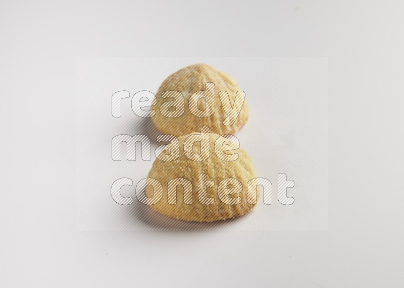 Two Pieces of Maamoul direct on white background