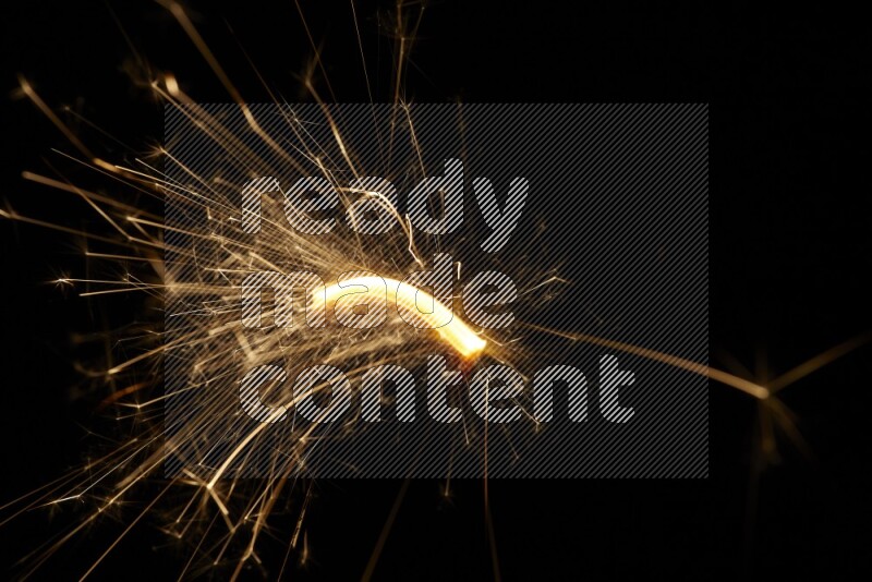 Sparkler candle isolated on black background