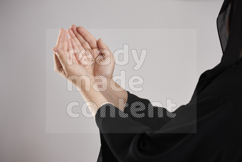 Woman hands gesturing sign language