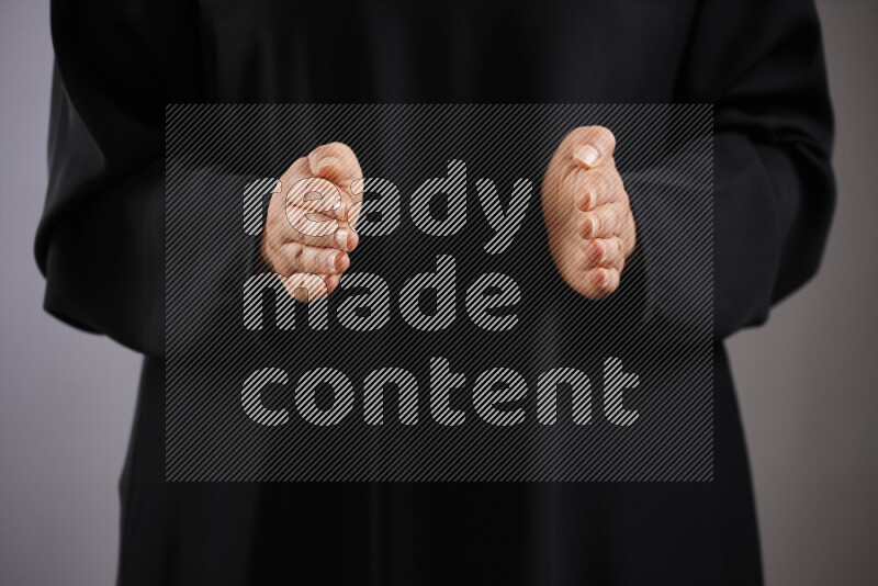 Woman hands gesturing sign language