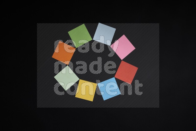 Colored notes on black background