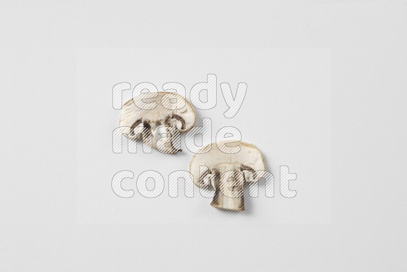 Mushrooms on white background