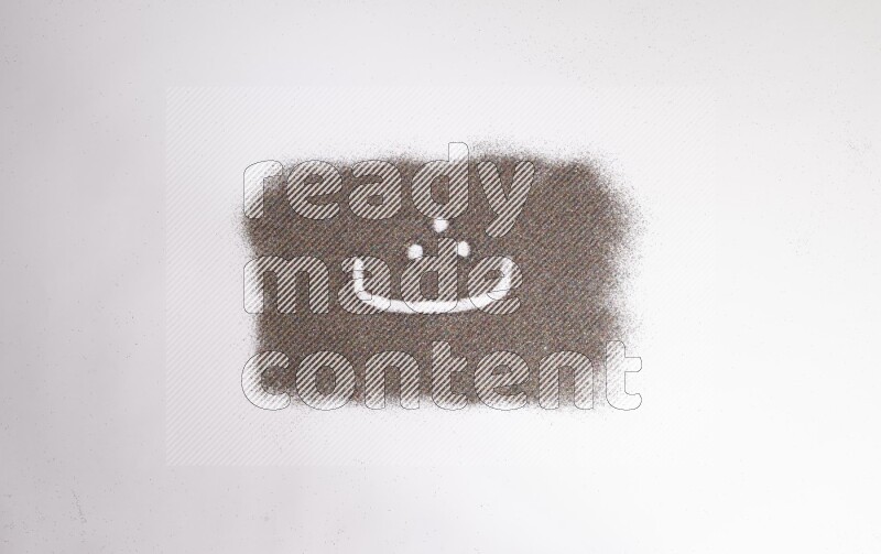 Arabic alphabets written with glitter on white background