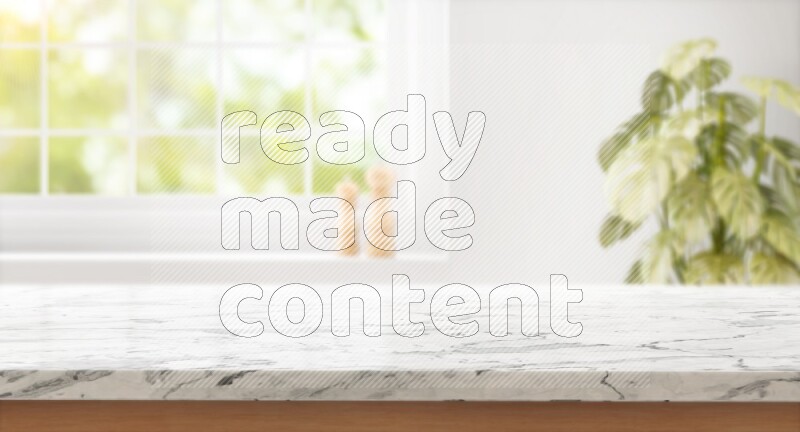 Kitchen tabletop with kitchen view