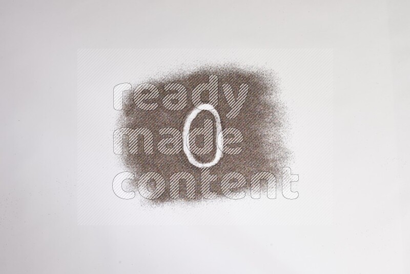 Numbers written with glitter on white background