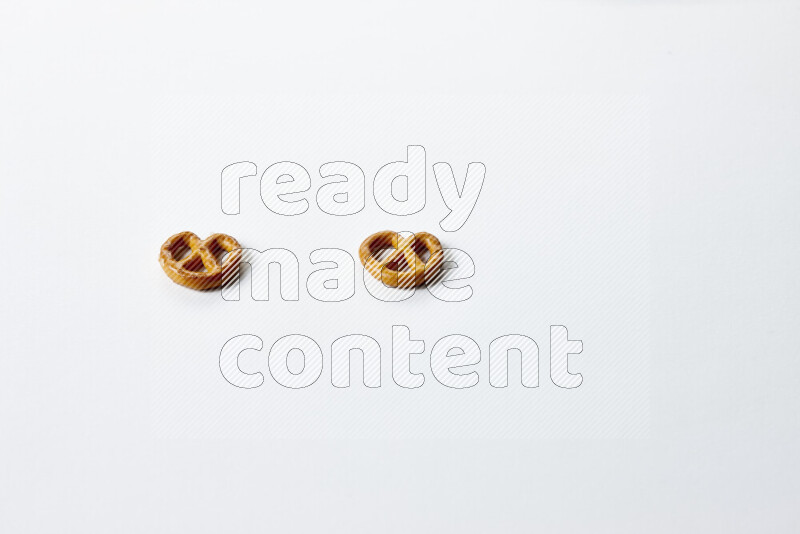 Pretzels snacks on white background