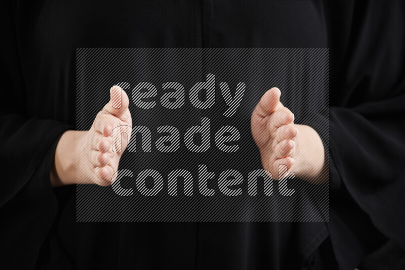 Woman hands gesturing sign language