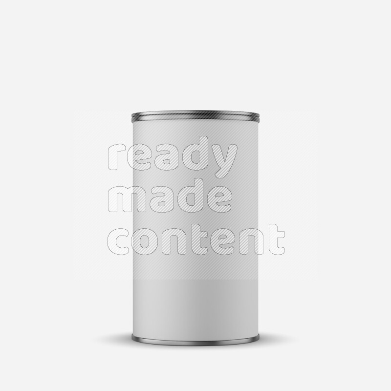 Paper tube mockup with matte label and metal lid isolated on white background 3d rendering