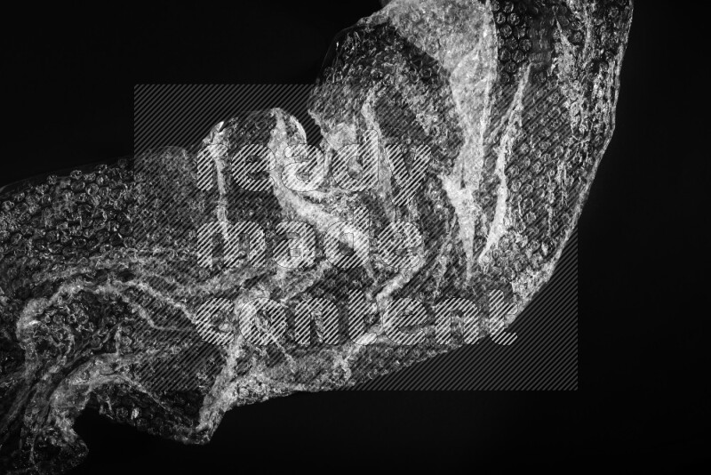 Bubble wrap texture on black background