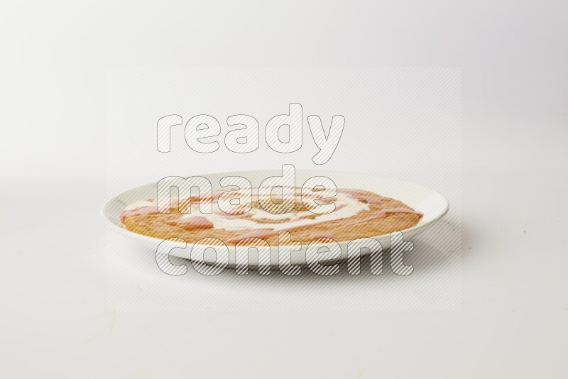 Gulaba fava bean in a white plate direct on a white background