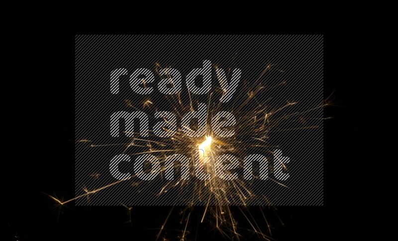 Sparkler candle isolated on black background