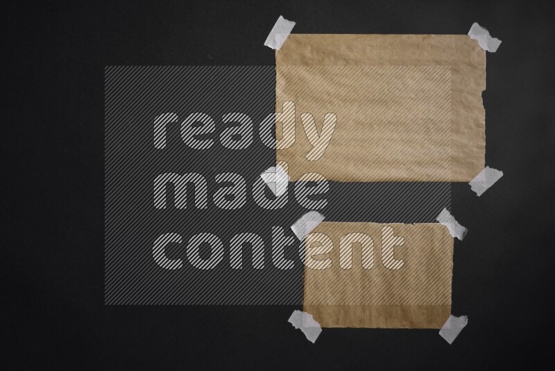 Craft paper on black background