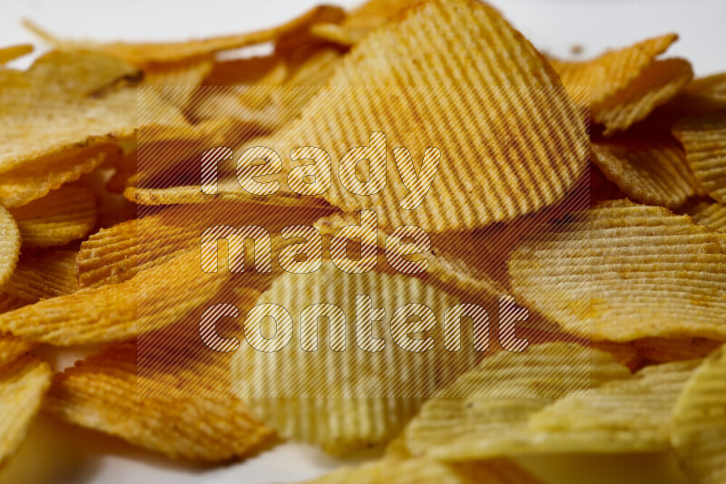 Chips snacks on white background