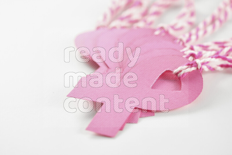 Cancer awareness signs on white background