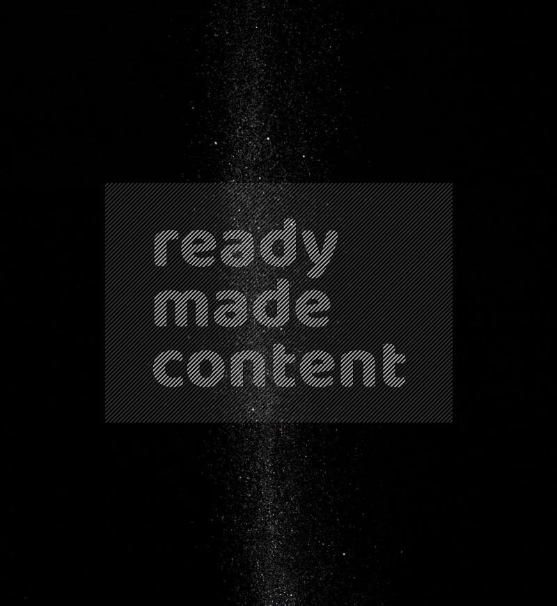 Silver glitter powder isolated on black background