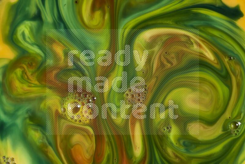 لقطة مقربة لأنماط دوامية باللون البرتقالي والأخضر والأحمر