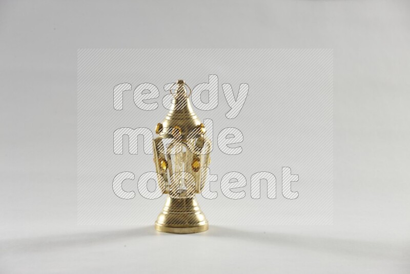 A ramadan lantern placed on white background