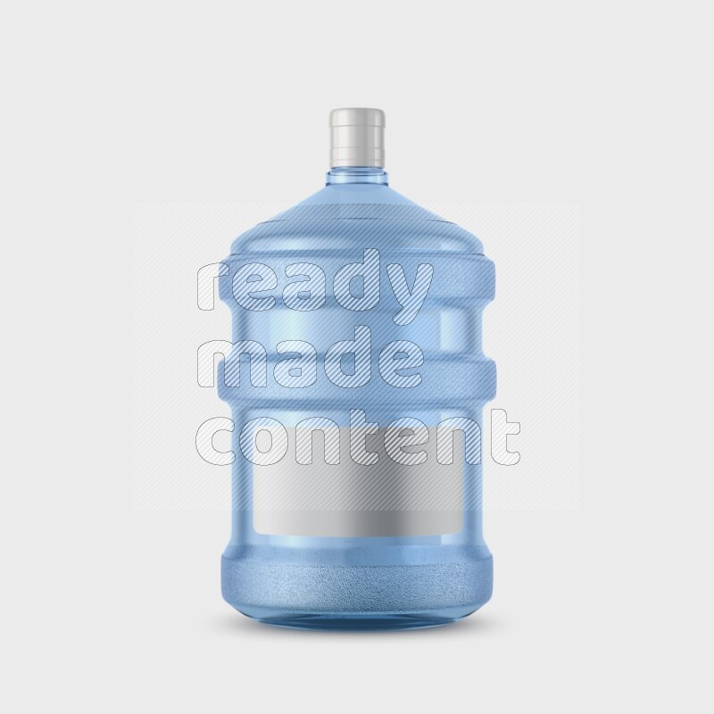 Big plastic water bottle mockup with a label isolated on white background 3d rendering